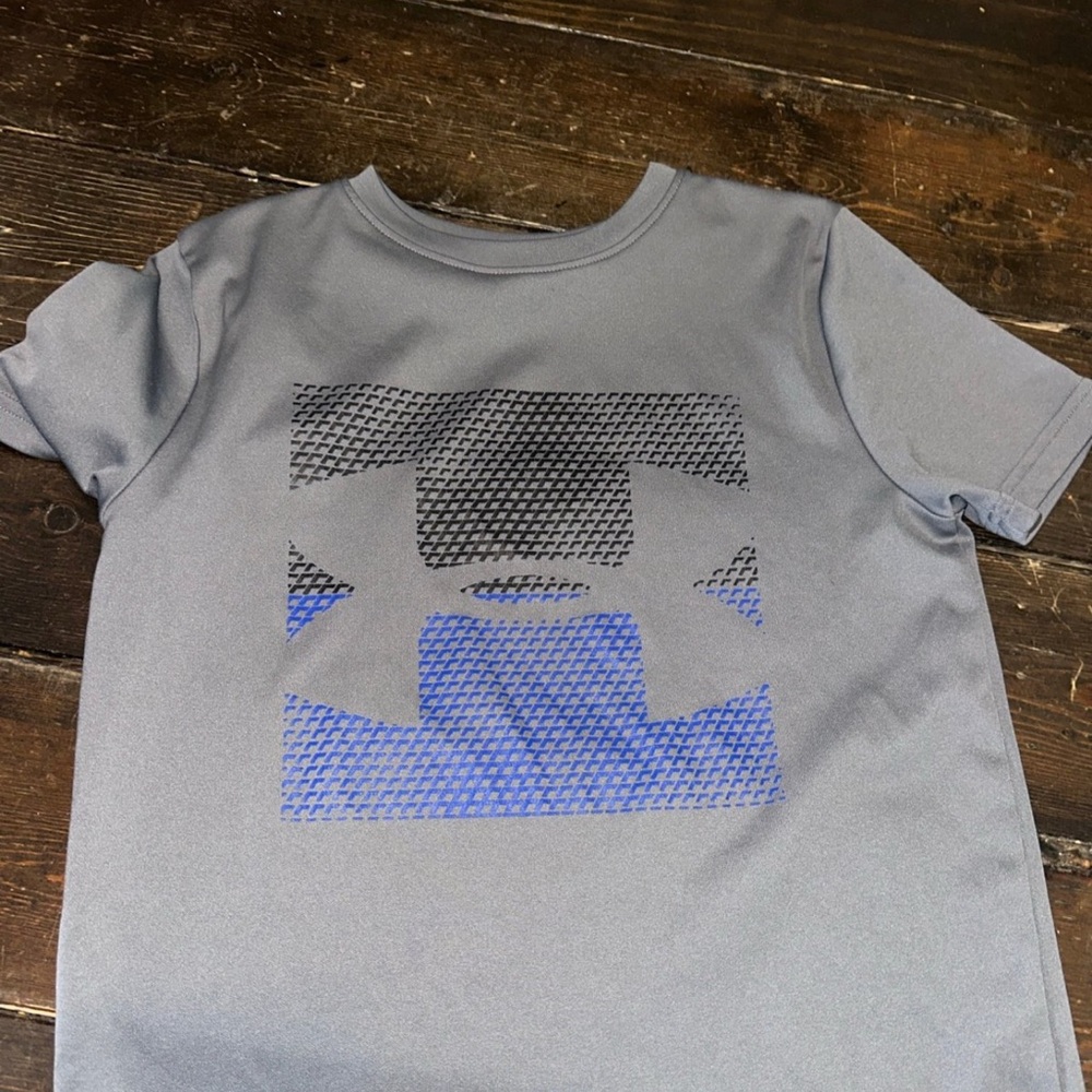 Under Armour Kids' T-Shirt in Gray and Blue